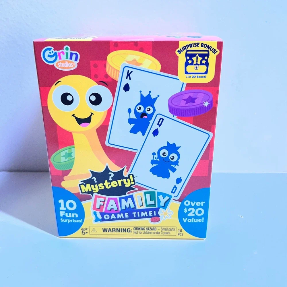 Grin Studios Mystery Family Game Time Box 10 Surprises Red Blind Box Toy